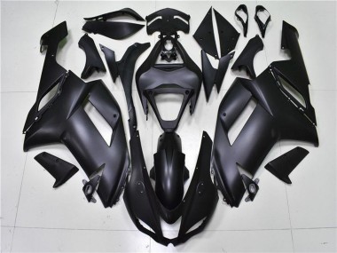 2007-2008 Kawasaki ZX6R Motorcycle Fairings - Matte Black