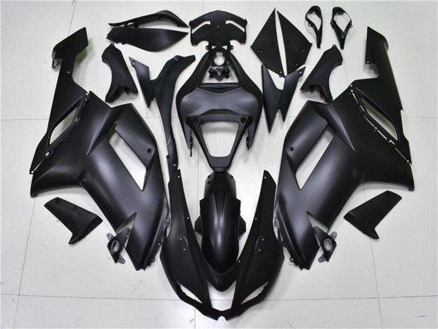 2007-2008 Kawasaki ZX6R Motorcycle Fairings - Matte Black
