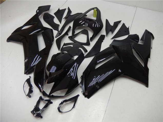2007-2008 Kawasaki ZX6R Abs Motorcycle Fairing - Glossy Black