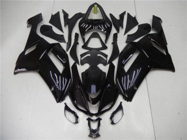 2007-2008 Kawasaki ZX6R Abs Motorcycle Fairing - Glossy Black