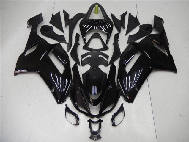 2007-2008 Kawasaki ZX6R Abs Motorcycle Fairing - Glossy Black