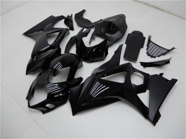 2007-2008 Suzuki GSXR 1000 Motorcycle Fairings - Glossy Black Matte Black No Decal