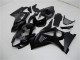 2007-2008 Suzuki GSXR 1000 Motorcycle Fairings - Glossy Black Matte Black No Decal