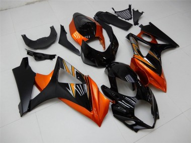 2007-2008 Suzuki GSXR 1000 Motorcycle Fairing - Orange Black