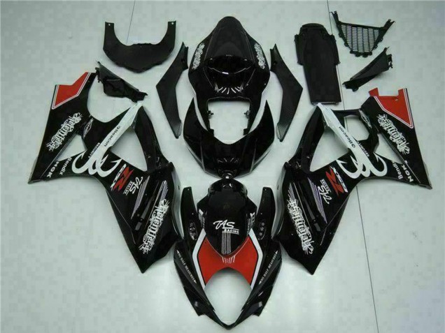 2007-2008 Suzuki GSXR 1000 Motorcycle Fairings - Glossy Black Red White