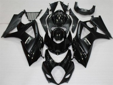 2007-2008 Suzuki GSXR 1000 Motorcycle Fairings - Glossy Black Matte Black White