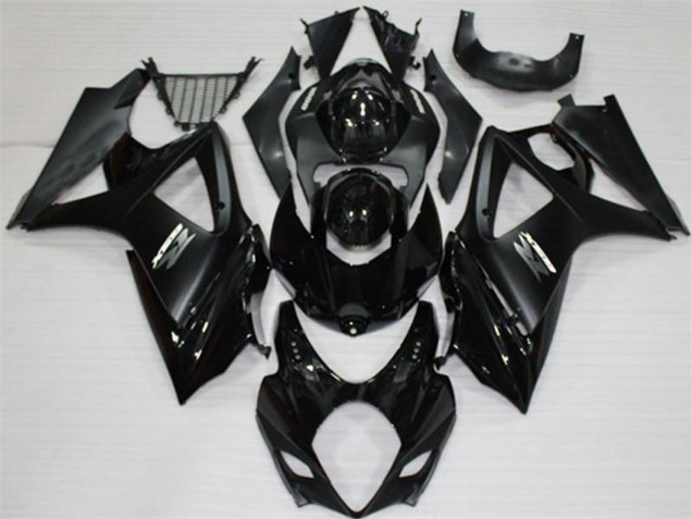 2007-2008 Suzuki GSXR 1000 Motorcycle Fairings - Glossy Black Matte Black White