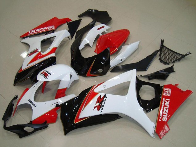 2007-2008 Suzuki GSXR 1000 Motorcycle Fairing Kits - White Red Black