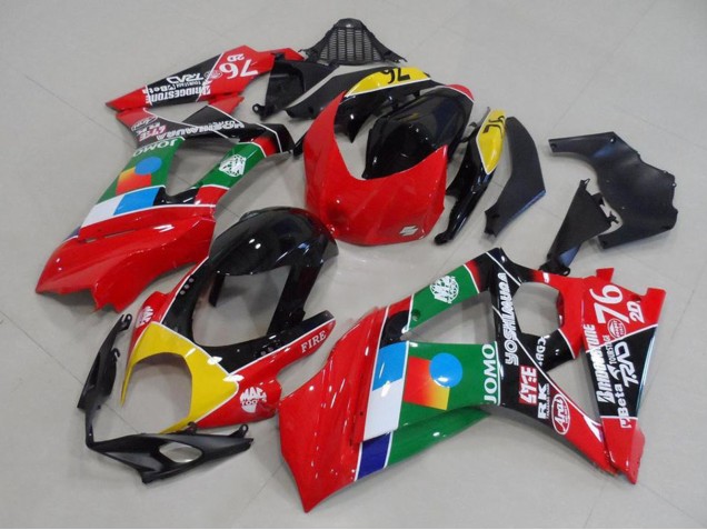 2007-2008 Suzuki GSXR 1000 Motorcycle Fairings - Red Yellow Black Blue White Green