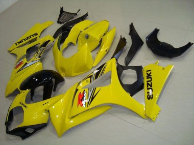 2007-2008 Suzuki GSXR 1000 Motorcycle Fairing - Yellow Glossy Black