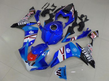 2007-2008 Yamaha YZF R1 Motorcycle Fairings - Blue White Red Black