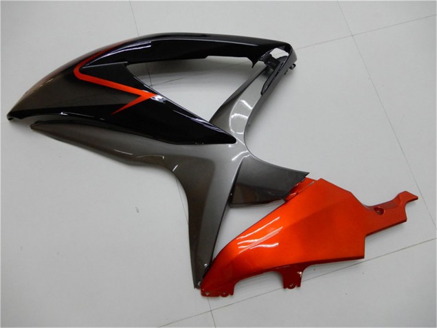 2008-2010 Suzuki GSXR 600/750 Motorcycle Fairings - Orange Grey Glossy Black