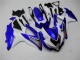 2008-2010 Suzuki GSXR 600/750 Motorcycle Fairings - White Blue Black Red Line