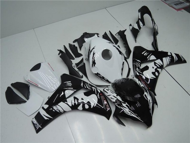 2008-2011 Honda CBR1000RR Abs Fairings - White Glossy Black
