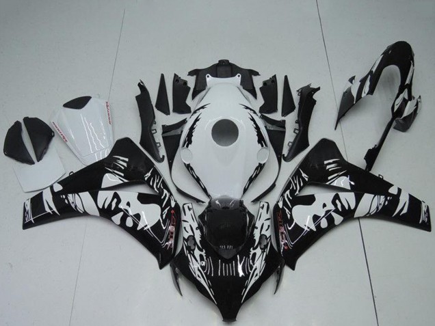 2008-2011 Honda CBR1000RR Abs Fairings - White Glossy Black