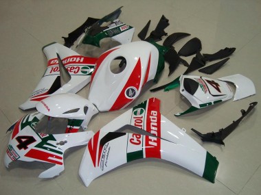 2008-2011 Honda CBR1000RR Motorcycle Fairings - White Red Dark Green Castrol