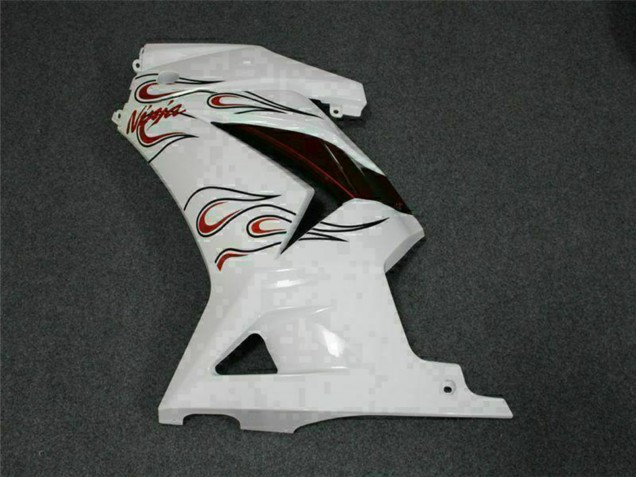 2008-2012 Kawasaki EX250 Motorcycle Fairings - White Red