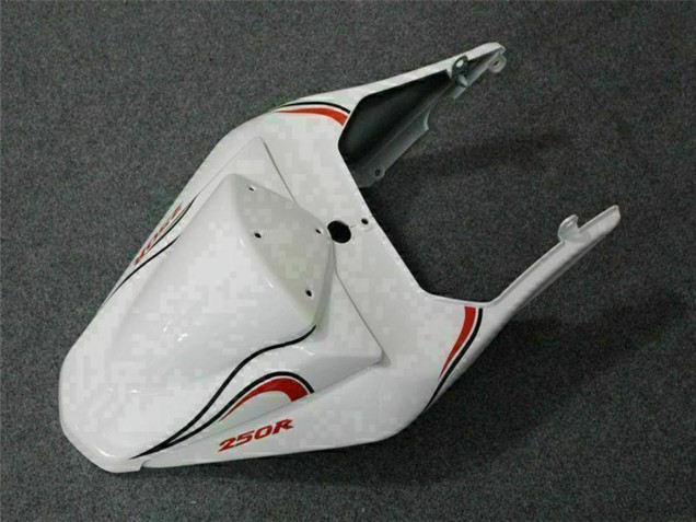 2008-2012 Kawasaki EX250 Motorcycle Fairings - White Red