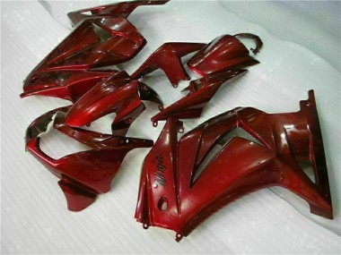 2008-2012 Kawasaki EX250 Motorcycle Fairings - Maroon Red