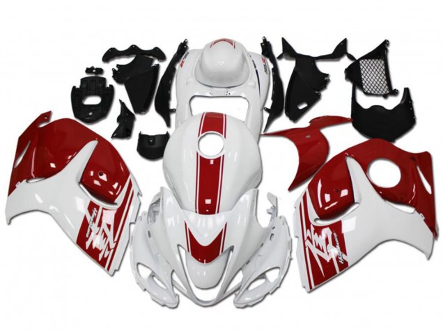 2008-2020 Suzuki GSXR 1300 Hayabusa Motorcycle Fairings - White Red