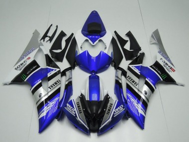 2008-2016 Yamaha YZF R6 Motorcycle Fairings - White Blue Silver Black Monster ENEOS Yamalube Semakin Didepan