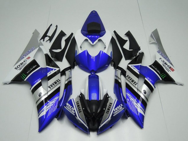 2008-2016 Yamaha YZF R6 Motorcycle Fairings - White Blue Silver Black Monster ENEOS Yamalube Semakin Didepan