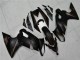 2009-2011 Kawasaki EX650 Motorcycle Fairings - Matte Black Red Stripe