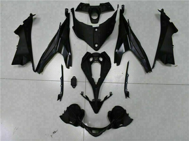 2009-2011 Kawasaki EX650 Motorcycle Fairings - Matte Black Red Stripe