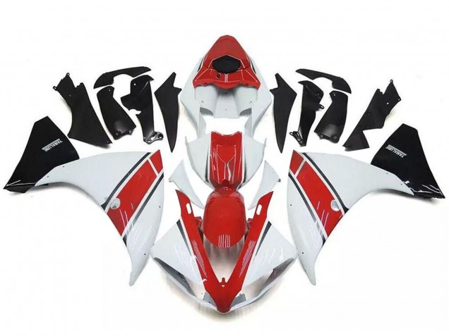 2009-2011 Yamaha YZF R1 Motorcycle Fairings - White Red Black
