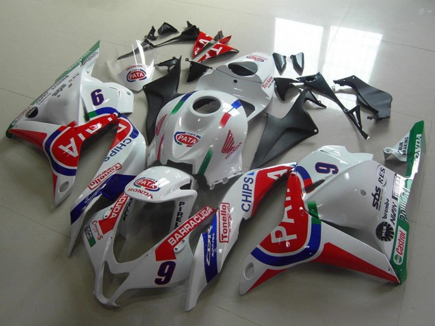 2009-2012 Honda CBR600RR Motorcycle Fairings - White Blue Red Pata