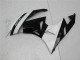 2009-2012 Kawasaki ZX6R Motorcycle Fairings - Glossy Black White