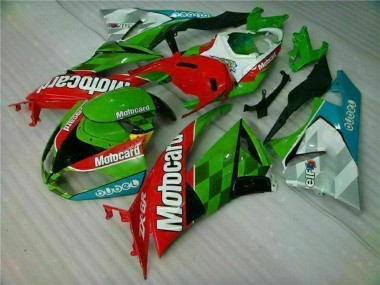 2009-2012 Kawasaki ZX6R Motorcycle Fairings - Green White Red Black Blue Motocard