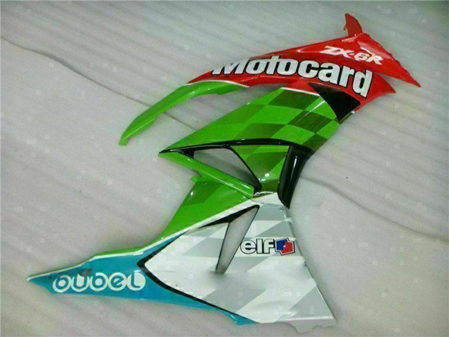 2009-2012 Kawasaki ZX6R Motorcycle Fairings - Green White Red Black Blue Motocard