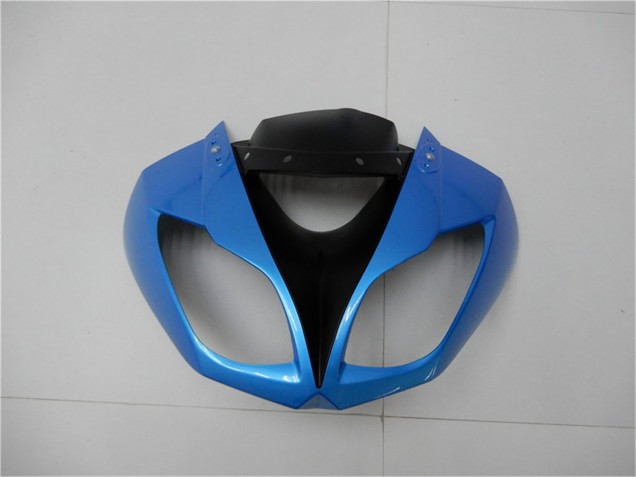 2009-2012 Kawasaki ZX6R Motorcycle Fairings - Light Blue Glossy Black