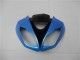 2009-2012 Kawasaki ZX6R Motorcycle Fairings - Light Blue Glossy Black