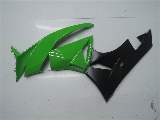 2009-2012 Kawasaki ZX6R Motorcycle Fairing Kits - Green Glossy Black