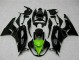 2009-2012 Kawasaki ZX6R Motorcycle Fairings - Glossy Black Green