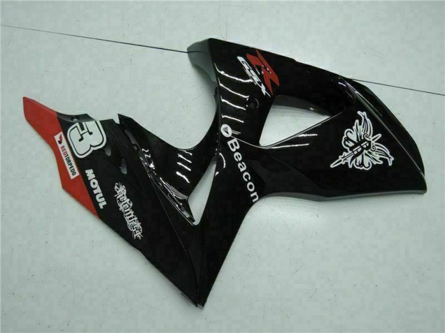 2009-2016 Suzuki GSXR 1000 Motorcycle Fairings - Glossy Black Red Beacon Motul