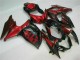 2009-2016 Suzuki GSXR 1000 Motorcycle Fairings - Red Glossy Black