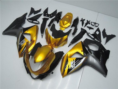 2009-2016 Suzuki GSXR 1000 Motorcycle Fairings - Gold Matte Black