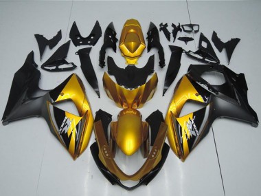 2009-2016 Suzuki GSXR 1000 Motorcycle Fairings - Gold Matte Black