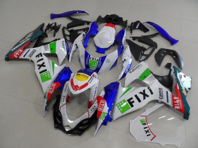 2009-2016 Suzuki GSXR 1000 Motorcycle Fairings - White Blue Green Yellow Red Fixi