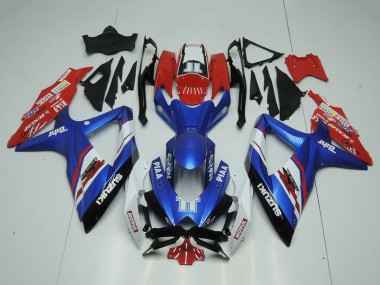 2009-2016 Suzuki GSXR 1000 Motorcycle Fairings - Blue Red White Piaa Motul