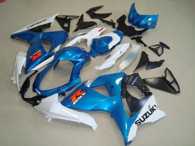 2009-2016 Suzuki GSXR 1000 Motorcycle Fairings - Light Blue White Black OEM Style