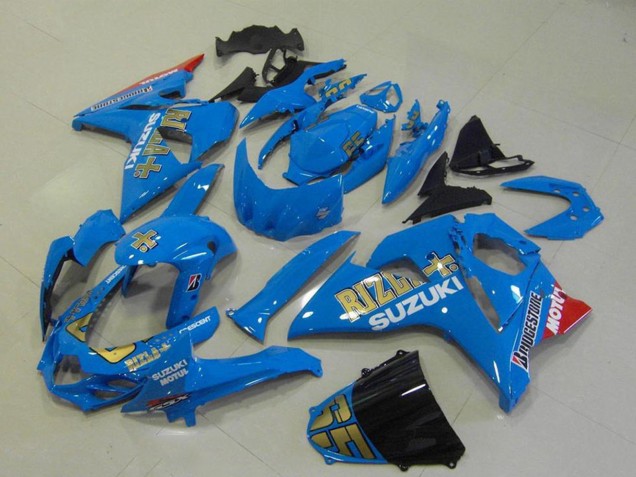2009-2016 Suzuki GSXR 1000 Motorcycle Fairings - Blue Gold Rizla Motul