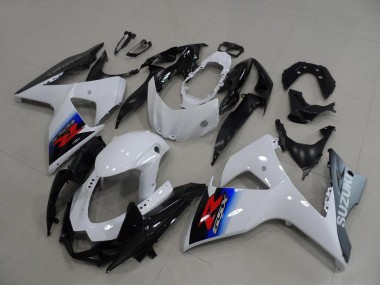 2009-2016 Suzuki GSXR 1000 Motorcycle Fairings - White Blue Silver Black