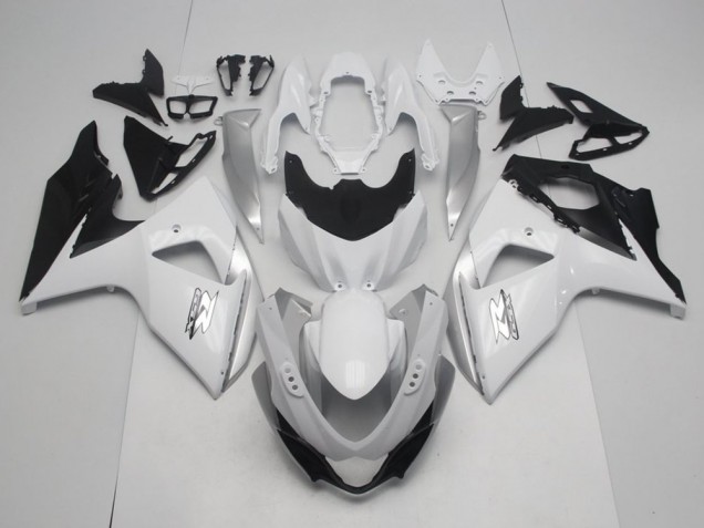2009-2016 Suzuki GSXR 1000 Motorcycle Fairings - White Black OEM Style