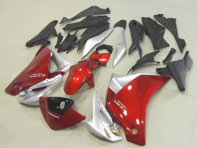 2011-2015 Honda CBR250RR Motorcycle Fairing - Silver Red
