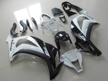 2011-2015 Kawasaki ZX10R Motorcycle Fairing - White Glossy Black