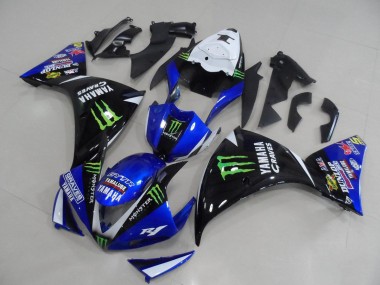 2012-2014 Yamaha YZF R1 Motorcycle Fairings - White Blue Glossy Black Green Graves Yamalube Monster